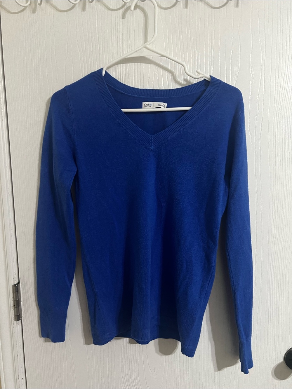 croft & barrow Royal Blue V-Neck Women's Sweater